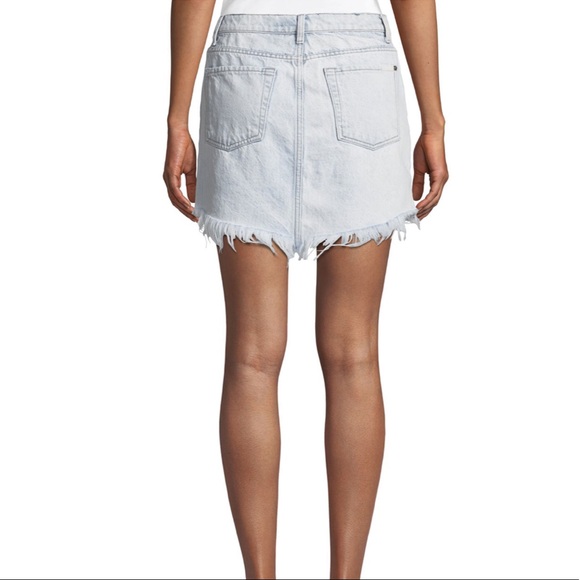 7 For All Mankind Denim Skirt Scallop Hem - Picture 3 of 8